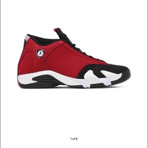 Jordan Red and Black Sneakers